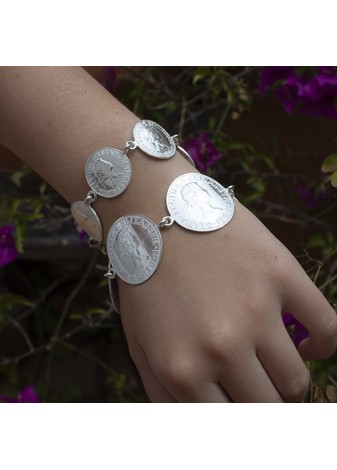 Pulsera Koin Chica 6 Monedas Silver