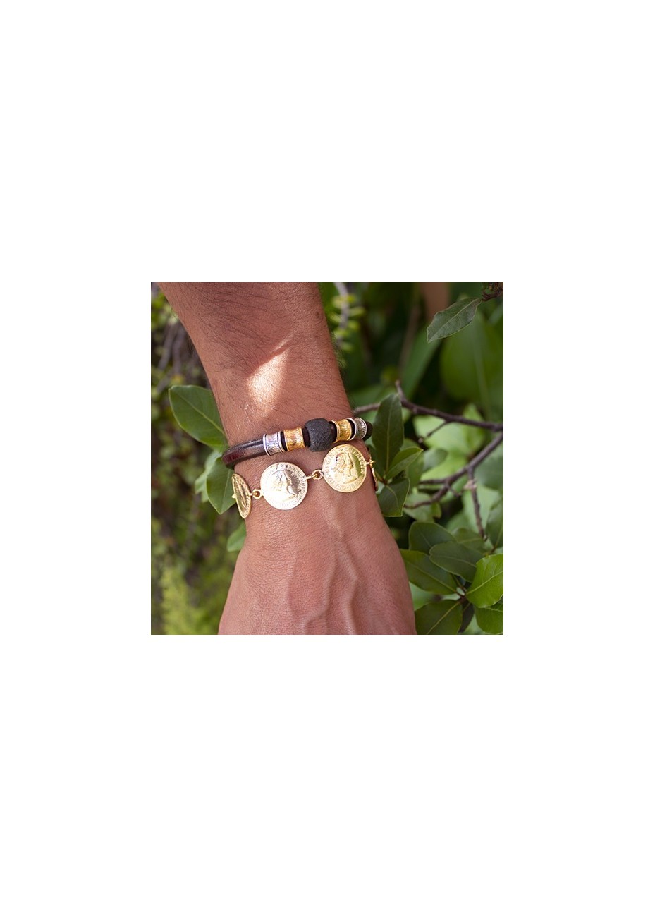 Pulsera Koin Chica 5 Monedas Gold