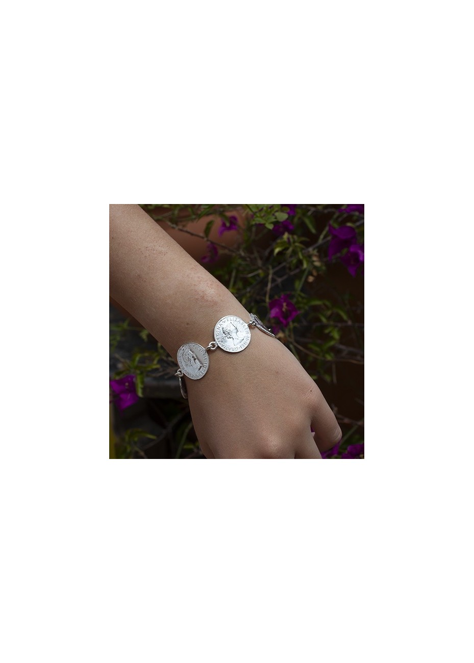 Pulsera Koin Chica 5 Monedas Silver