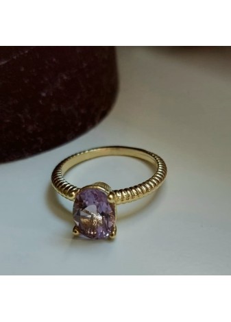 Anillo en Plata Narubi Amatista Semiprecioso Gold