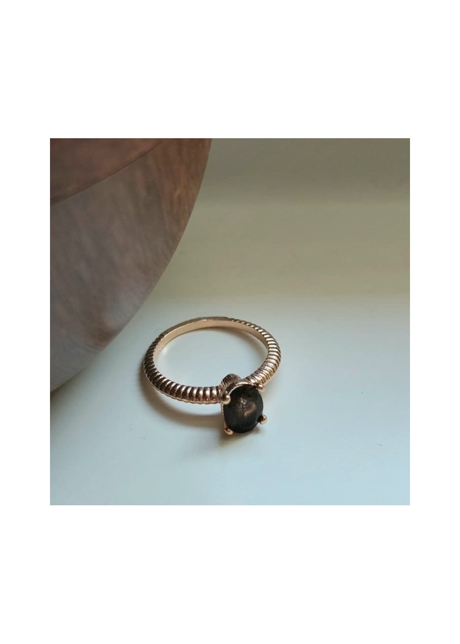 Anillo en Plata Abula Cuarzo Fumé Semiprecioso Rose