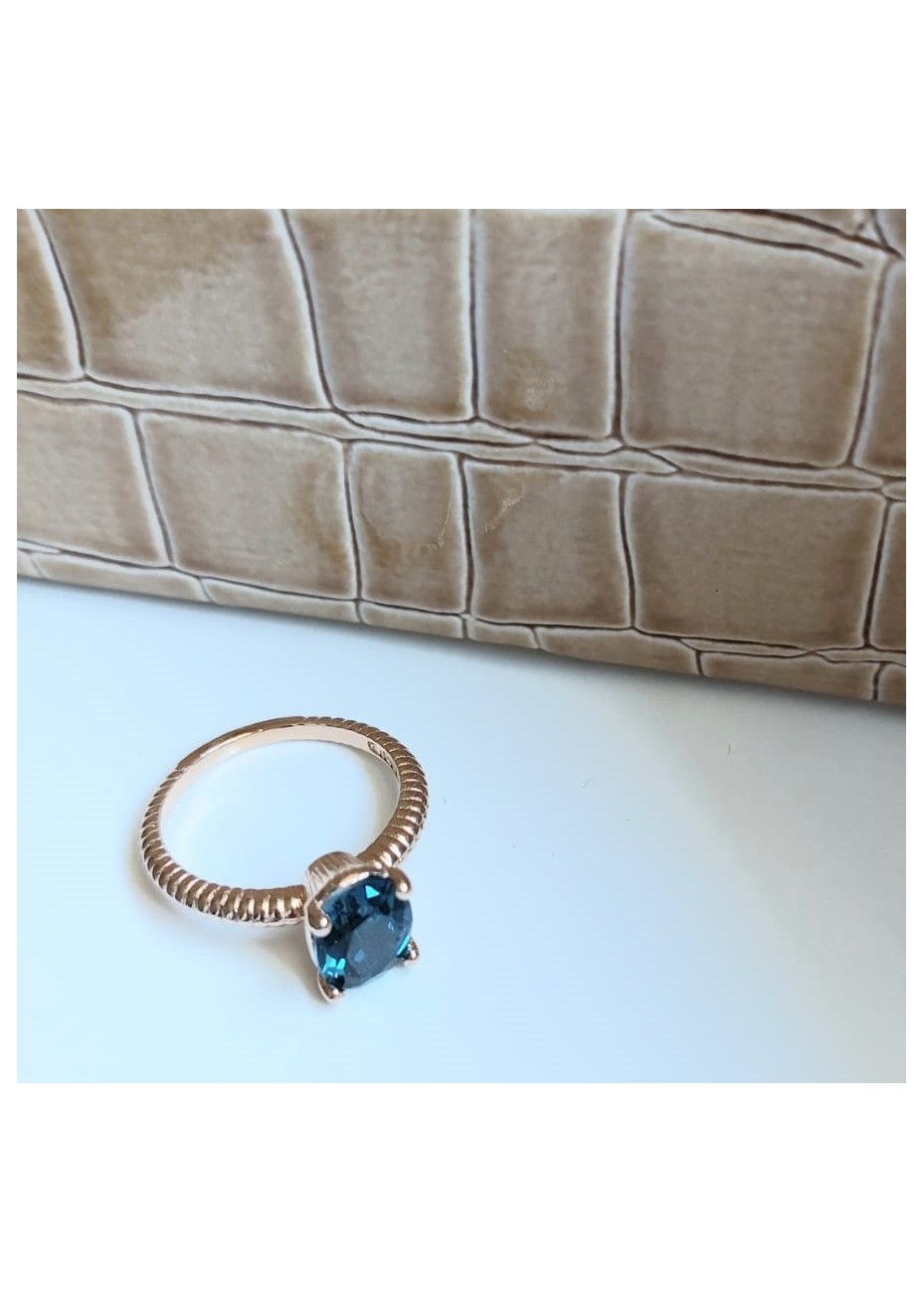 Anillo en Plata Abula Topacio Blue London Rose
