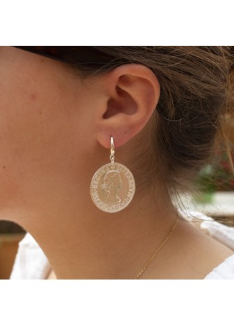 Pendientes en Plata Koin Grande Gold