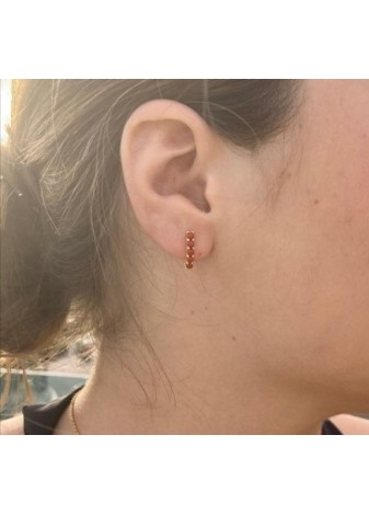 Pendientes en Plata Cinq Coral Gold