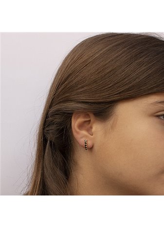 Pendientes Cinq Black Gold